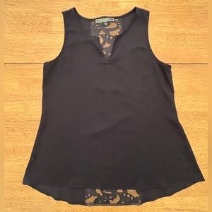 Love Stitch Black Sleeveless Top
